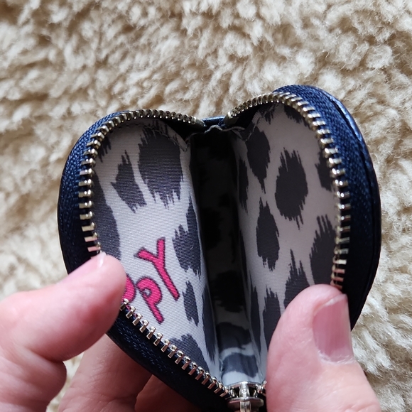 NWT Coach Blue Pop Sequin Heart Key Ring or Bag Tag ๐ - Picture 7 of 13